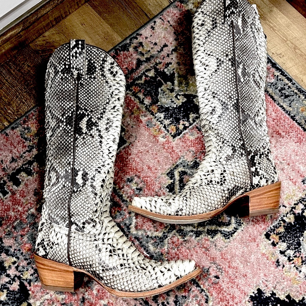 Idyllwild snakeskin cowgirl boots